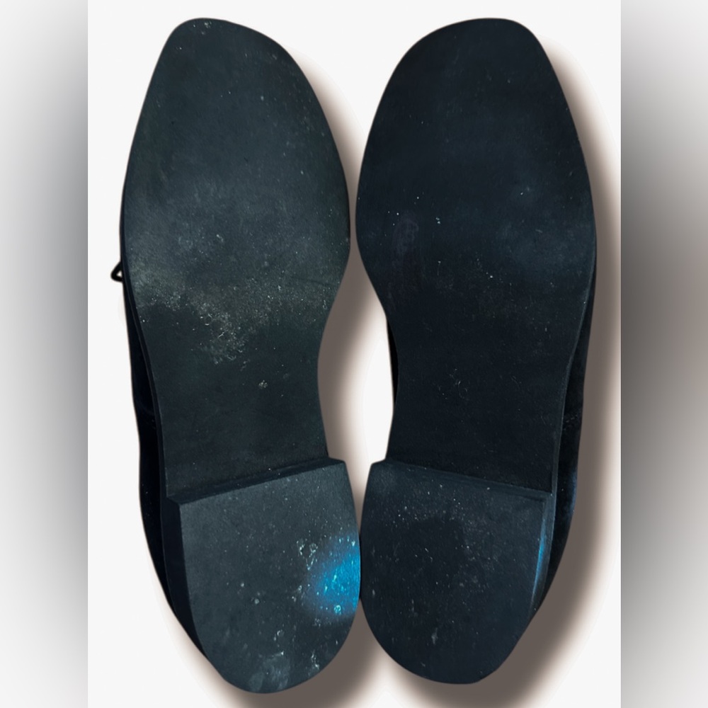 Hush Puppies Shoes Womens 8.5 Oxford Black Lace Up Loafer Suede Brogue Cushioned - Picture 9 of 9